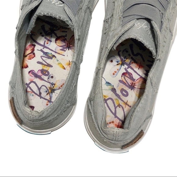 Blowfish Gray Distressed Canvas Sneakers - Picture 11 of 14